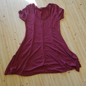Wine colored shirt dress